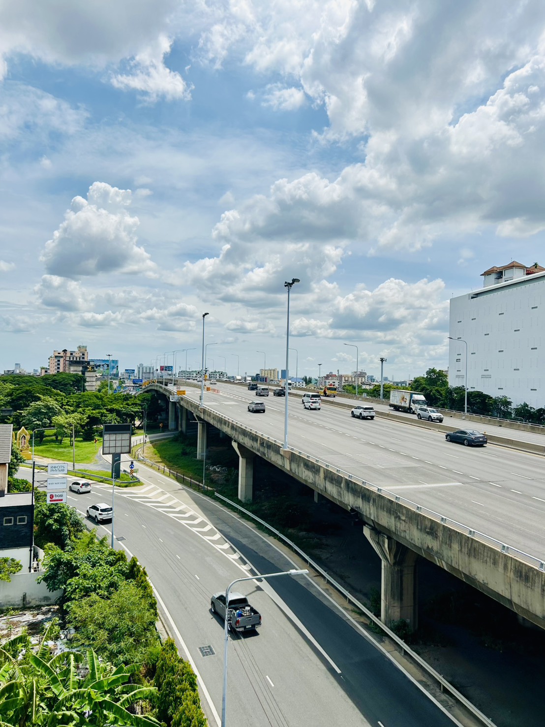 Expressway and city view near the hotel